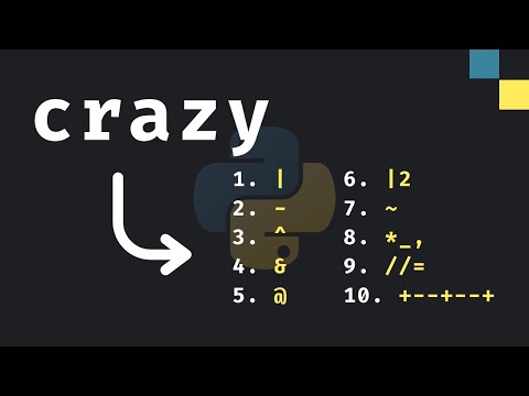 10 Crazy Python Operators That I Rarely Use