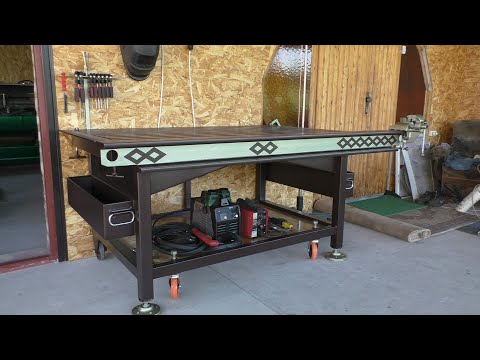 A rugged DIY welding table/workbench. Transformable table up to 4 meters.