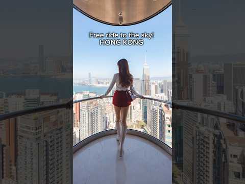 Free glass elevator to the see Victoria Harbour, Hong Kong!  Wan Chai Hopewell Centre