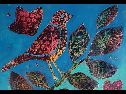 Gelli print tutorial - overpainting