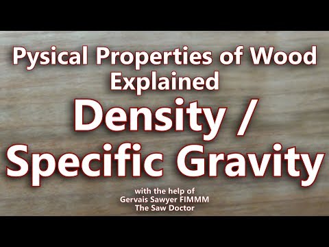 Wood Density / Specific Gravity - Mitch's World of Woods