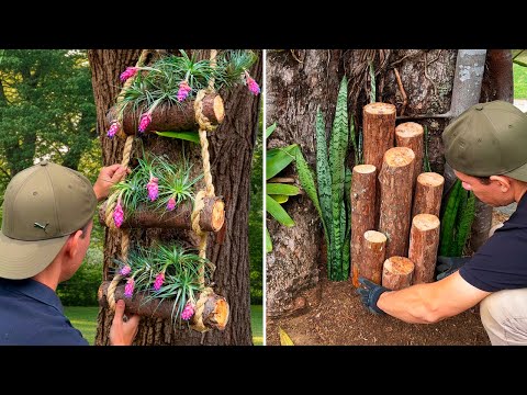 CREATIVE TRUNKS: 2 Ideas to Decorate Your Garden!🪵🌿