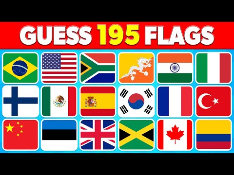 Guess the Countries by Their Flags 🚩 | Can You Guess 195 Flags?