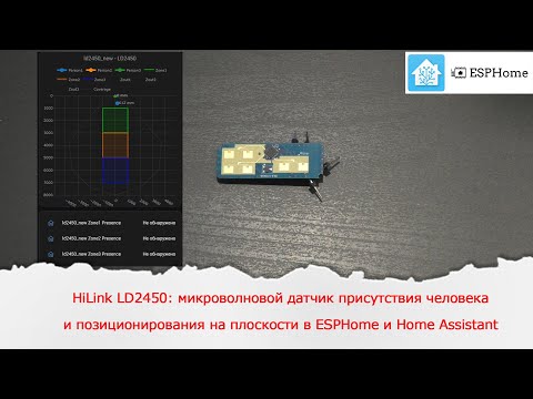 HiLink LD2450 микроволновой датчик позиционирования человека на плоскости в ESPHome и Home Assistant