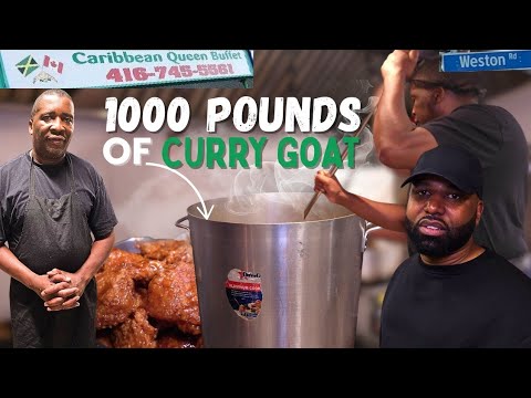 Chef Cooks 1,000 Pounds of Curry Goat & 8 Buckets of Chicken in ONE Day🇨🇦🇯🇲