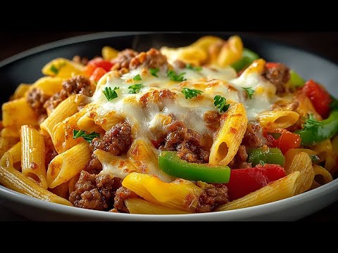 Unglaublich leckere Pasta mit Hackfleisch in 15 Minuten! Das einfachste Abendessen-Rezept!