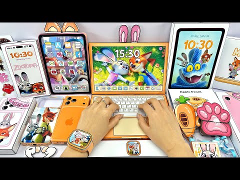 (🍎Paper DIY🍎) Apple X ZOOTOPIA Blind Bag 1000$ | Nick & Judy | Iphone, Macbook, IPad | ASMR