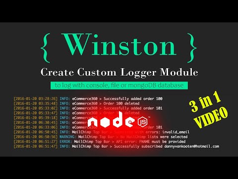 winston logger | nodejs winston logging | log into console, file or MongoDB 🌟 Full Tutorial