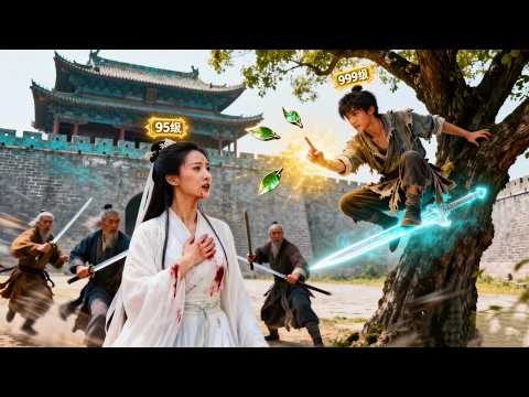 九十五級美女仙尊被三大宗師追殺，路過的廢柴小夥，僅用三枚飛葉就將其就地斬殺，原來他竟是九萬九千九百九十九級的劍神，直接將美女仙尊收入囊中！#短劇 #熱門短劇 #战神 #逆襲 #爽文