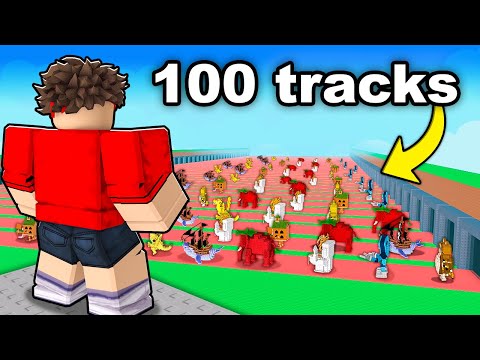 I Put 100 TRACKS In Steal A Brainrot!