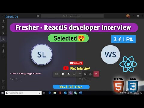 Front end developer interview 2024 | @procodrr | Fresher React js developer interview | selected 🥳