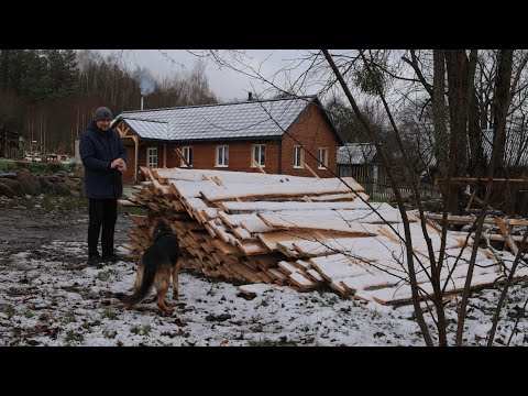 Village life. Another men's dinner. Snow, rain, and decorating the Christmas tree