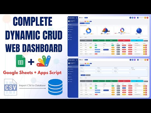 Build a Complete Dynamic CRUD Web Dashboard using Google Sheets + Apps Script + React | E14
