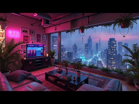90's Lofi City 🌧️ Rainy Lofi Hip Hop ~ Lofi Music & Rain Sounds ☔️ Lofi Rain Playlist