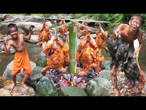 survival in the rainforest - Grilled chicken In jungle