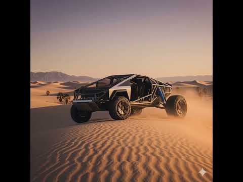 Tesla Cybertruck to Cyberbuggy in sand dunes! #tesla #cybertruck #dunebuggies #electriccar #teslacar
