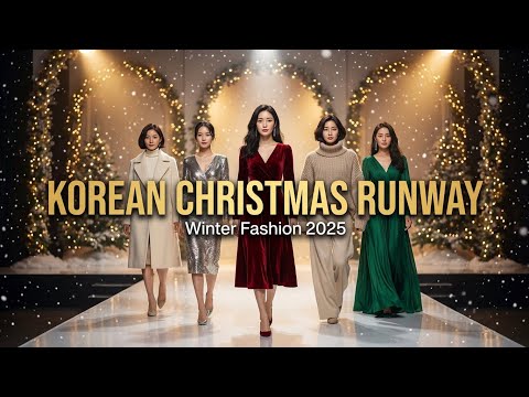 Korean Girls Christmas Fashion Show 🎄 Winter Catwalk Trends 2025 (4K)