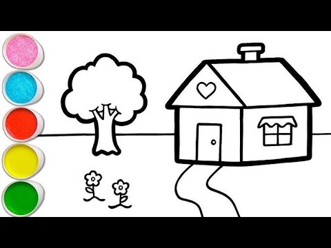 How To Draw House Kids Drawing toddlers Easy Drawing Step By Step Drawing #House #kidstoddler 