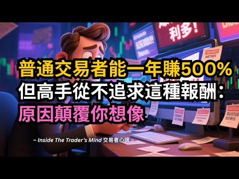 普通交易者能一年賺500%，但高手從不追求這種報酬：原因顛覆你想像