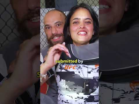 Jean Silva and Nina Drama do the Jiu-Jitsu submission challenge LOL #UFC #shorts #mma