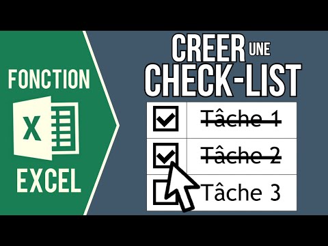 EXCEL - CRÉER UNE CHECK-LIST AVEC DES CASES À COCHER (Liste de tâches à faire)