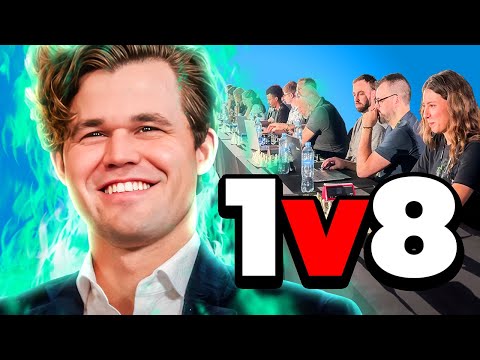 CAN MAGNUS BEAT 8 CHESS.COM EMPLOYEES IN CHESS AT ONCE??