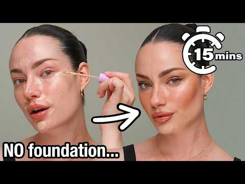 Natural NO Foundation Makeup Tutorial for Beginners (Easy 15 Minute Look!)