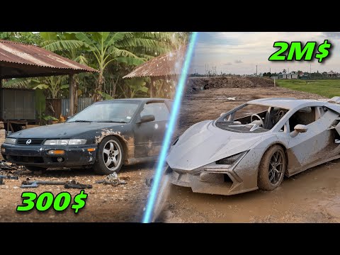 Building a Million-Dollar Lamborghini Revuelto Out of a Used Nissan 1980s