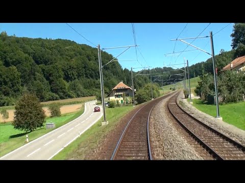 ★ 🇨🇭 Bern - Zürich (old route) cab ride via Burgdorf - Brugg [23.6.2013] Führerstandsmitfahrt