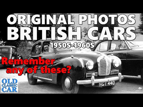 British cars of the 1950s - 1960s | Original B&W photos of our transport history