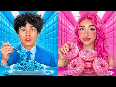 Eating Only ONE COLOR Food for 24 Hours!