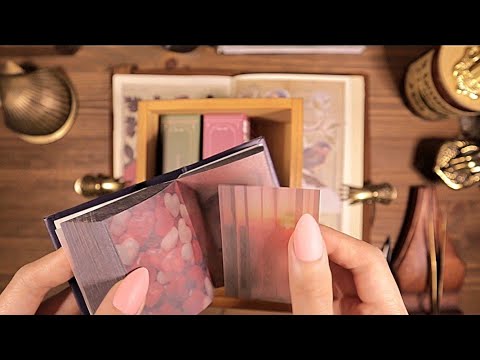ASMR Decorating a Vintage Journal🥯 [1Hour] Tingle Journaling Relaxing Sounds | hwaufranc