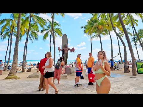 3 Hours! Walking Tour on the Streets of Waikiki โ๏ธ HAWAII PEOPLE #walkingtour #hawaii
