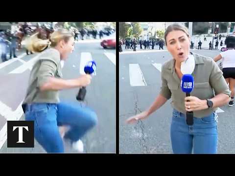 LA Protests: TV Journalist Shot With Police Rubber Bullet