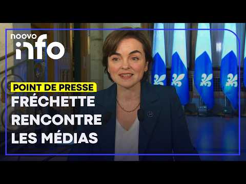 Christine Fréchette s’adresse aux médias en tant que première ministre désignée