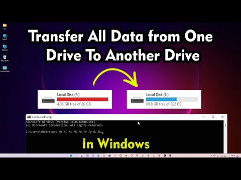 How To Transfer All Files & Folder from One Drive To Another Drive Using CMD in Windows