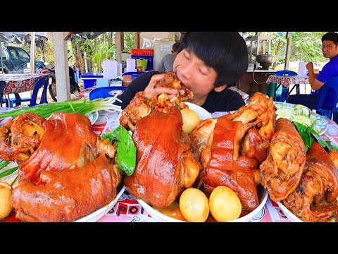 ขาหมูพะโล้จิ้มซีฟู๊ดแซ่บคักขนาดครับพี่น้องMUKBANG EATING SHOW