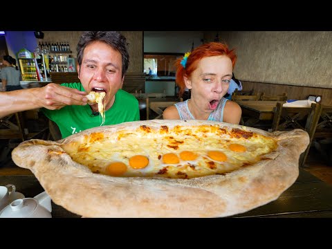 Ultimate Georgian Food Tour!! 🇬🇪 TITANIC CHEESE BOAT + Market Tour in Tbilisi, Georgia!!