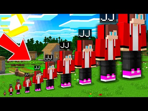 JJ Turned Into All Sizes in Minecraft! Maizen
