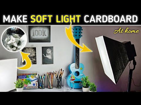 How to make a DIY Soft Light Box using cardboard | Budget Studio Light at Home |