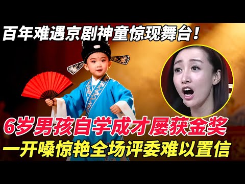 百年难遇京剧神童惊现舞台！6岁男孩自学成才屡获金奖，一开嗓惊艳全场评委难以置信！【家有大明星】