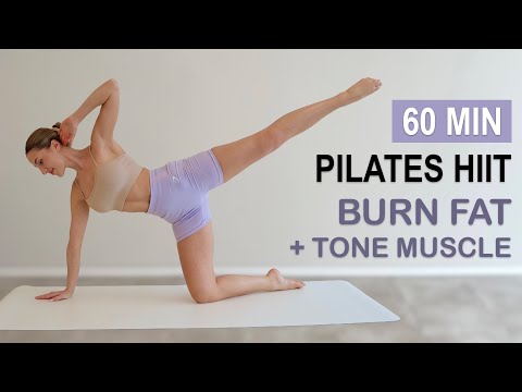 60 MIN PILATES HIIT | Burn Fat + Tone Muscle, Feel Strong + Balanced, No Repeat, Warm Up + Cool Down