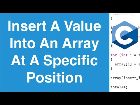 Insert A Value Into An Array At A Specific Position | C Programming Example