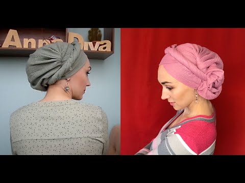 Нарядной быть не запретишь! Намотка из ПАЛАНТИНА любой длины. 3 варианта повязаний.