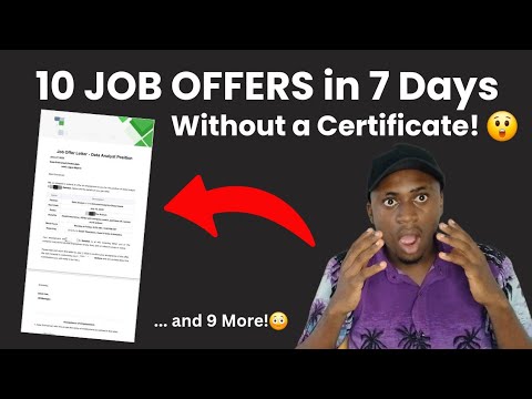 How I Got 10 JOB OFFERS in 7 Days Without CERTIFICATE as a Data Analyst #jobsearchtips  #dataanlysis