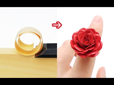 The rose ring Made of wood/用刨花做了一朵戒指