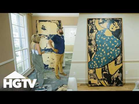 Ben & Erin Create Stunning Work Of Modern Art Out Of Junk Floor Panels! | Home Town