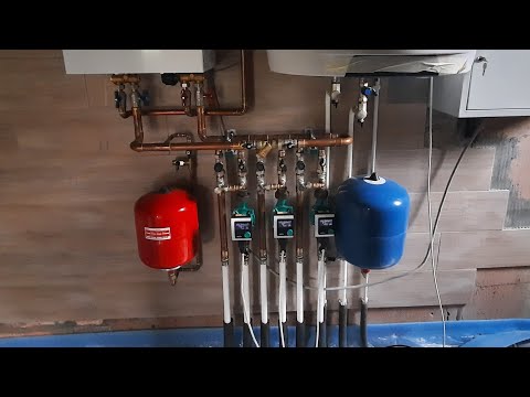 Heating with warm floors without radiators.