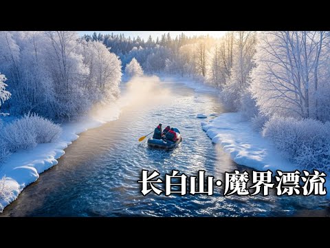 体验零下22度长白山魔界漂流，是坠入冰雪幻境的奇遇，将天地晕染成朦胧秘境【行走世界的北京老刘】
