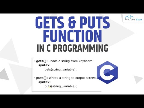 C Program Gets () and Puts () Function | C Programming Tutorial